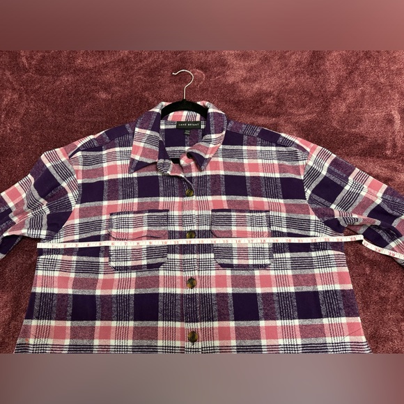 Lane Bryant Button-Front Plaid Shacket - Picture 7 of 7